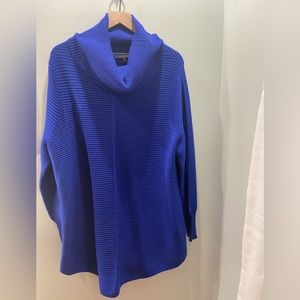 Cobalt Tunic Cowl Sweater